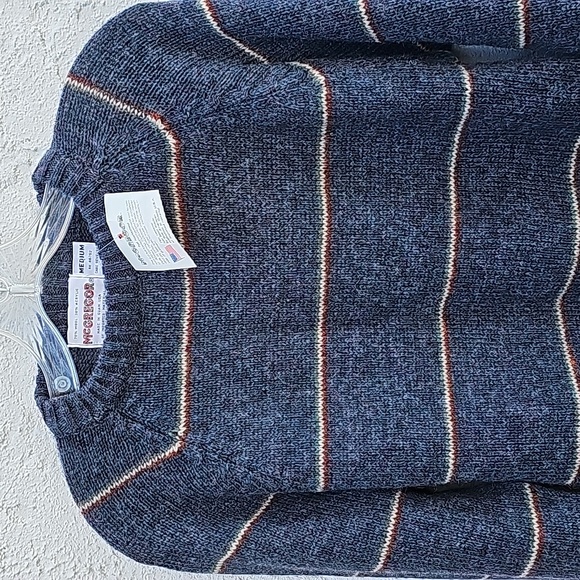 Vintage NWT New Old Stock McGregor Grunge Wool Striped Crewneck Sweater - Picture 6 of 9